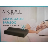 AKEMI SLEEP ESSENTIALS CHARCOALED BAMBOO VISCO ELASTIC PILLOW