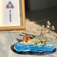 天河石水晶樹 海灘小景 天然龍紋石