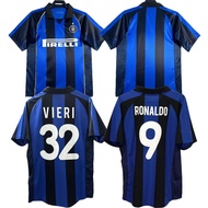 2001-2002 Inter Milan Ronaldo & Vieri Retro Home Jersey – High-Quality Custom Vintage Football T-Shi