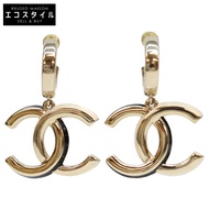 香奈兒 A22K 金大號 Coco Mark 耳環 [二手]
