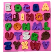 Button Font Alphabet Silicone Mould 26-in-1