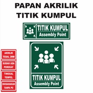 Acrylic Gathering Point Signs Acrylic Board/s Assembly Point/s