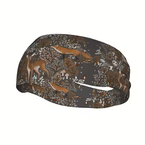 Wild Animal Fox Deer Headband Hygroscopic Sports Hair Accessory Exercise Headgear Naturethemed Headb