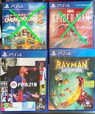 PS4 games set with : FIFA21, Rayman Legends