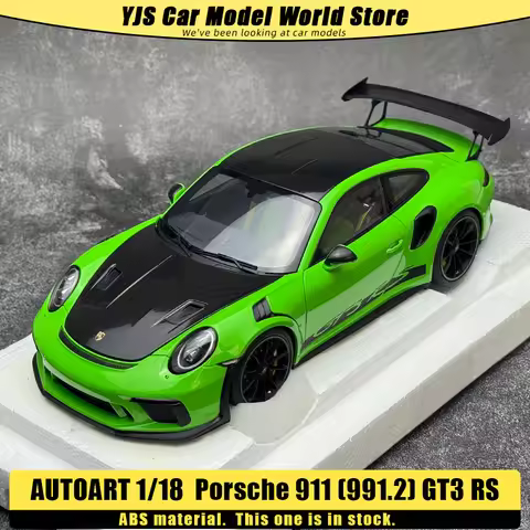 AUTOART 1/18 Scale New Porsche 911 (991.2) GT3 RS Weissach Package Car model Sports car Static colle