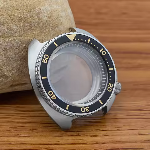 6105 6309 Abalone Turtle Case Fit 7S26 7S36 4R35 4R36 NH35 NH36 Japan Automatic Movement Crown at 4.