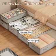 40L/90L/120L Under Bed Storage Bag Underwear Box Drawer Wardrobe Storage Box Organiser Peti Penerima