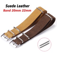 Universal Band for Seiko Watchbands Suede Leather Strap 22/20mm Bracelet for Rolex Watches Replacement Straps Watch Accessories
