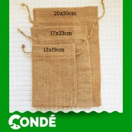 Multi Function Jute Bag Jute Sack  Drawstring Burlap Eco friendly Native Bag Pouch Organizer Souveni