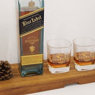 Whisky Gift Set|客製Johnnie Walker藍標&amp;威士忌杯套裝|雕刻