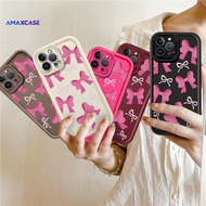 Fashion Pink Bow Ribbon Scattered Sweet Cute Case For VIVO Y3s 2020 Y17 Y15 Y12 Y12i Y11 2019 VIVO 1