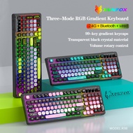 Silver Fox K98 Gaming Gaming Keyboard Wireless Bluetooth Three-Mode Film Keyboard Fashion Color Prin