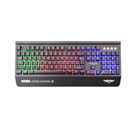 Bàn Phím Có Dây Gaming Newmen Starnet GM818-X (Khung Alunium Mix LED Waterproof) Black NEW VI - Hàng