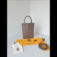 Goyard週年全球限定🤩Poitiers mini tote 灰粉色老花肩帶款 98新✨️