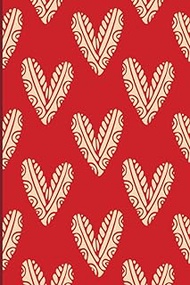 Heart pattern notebook: 6" x 9" format with 100 pages of squared paper