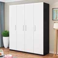 Nordic Style Solid Wood Wardrobe - Space-Saving Design with 3 or 4 Doors