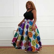 African Ankara Print Women's Maxi Skirt