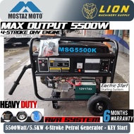 Mostaz Moto 5500Watt/5.5KW Gasoline 4-Stroke Generator with AVR system MSG5500K - Heavy Duty - 6 Mon