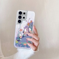 Liquid Glitter Quicksand For Samsung S10 5G S9 S8 S20 S21 A12 A13 A14 A15 A16 A55 Cartoon Pectinidae