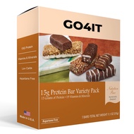 GO4IT Health Meal Replacement Bar, HIGH Protein Nutrition Bar, HIGH Fiber, LOW Calories, KETO friend