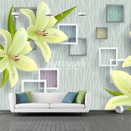 Wallpaper 3D Wallpaper Ruang Tamu Wallpaper Bunga-Wallpaper Dinding