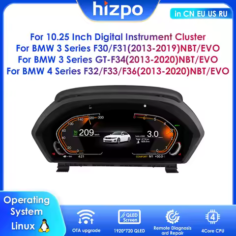 12.3 "Digital Instrument Cluster Dash Panels For BMW 3 Series F30/F31/GT-F34 NBT/EVO/ BMW 4 Series F