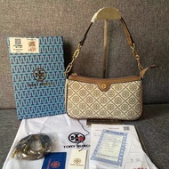 TB BAG Tory European and American retro jacquard chain armpit bag printed cloth hand-held crossbody