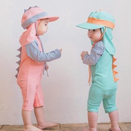 Ex-STOCK Selangor (1-8Y) Kids Boys n Girls 3D Dino Printed One Piece Design Swimming Suits With Free