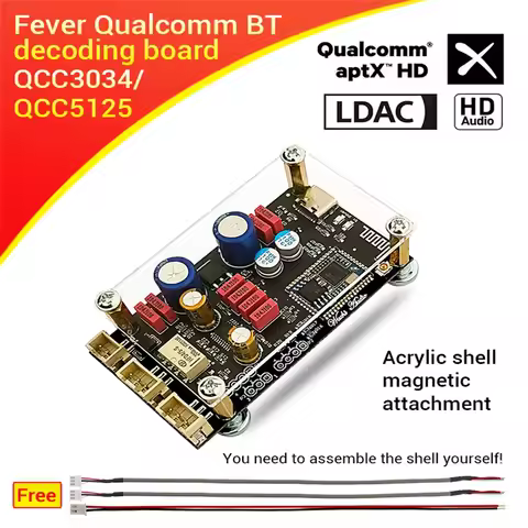 ZK-QCC QCC5125 QCC3034 Bluetooth 5.1 lossless decoder board APTX LDAC audiophile grade
