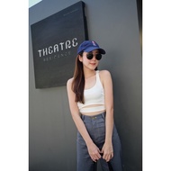 QUE WHITE SPENDEX CROP TOP