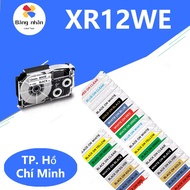 Casio XR12WE XR 12WE XR 9WE XR9WE XR6WE label tape for Casio label printer KL 120 KL 60 KL 820 KL 78