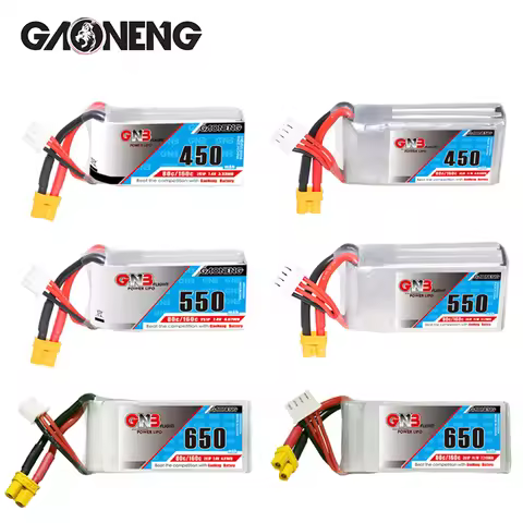 GNB 2S 3S 4S 6S Lipo Battery 450mAh 550mAh 650mAh 80C/160C With XT30 Plug for FPV Drone Quadcopter H