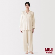 MUJI Ladies Lyocell Satin L/Slv Pajamas