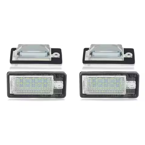 2X Car LED License Number Plate Light Lamp White For A3 S3 8P A4 B6 B7 A5 A6 4F Q7 A8 S8 C6 Cabriole