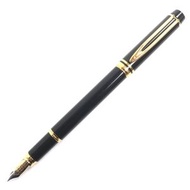 WATERMAN IDEAL 18K 金鋼筆，F 尖，黑金配色，法國製，男士款
