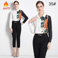 KEMEJA Koeran Style 35 L casual Women's Shirt E0M4 trendy High Quality Cool Soft Material BIG premiu