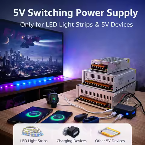 Switching power supply 5V Transformer 110V 220V AC to DC 5Volt 2A 6A 10A 20A 30A 40A 50A 60A 70A 80A