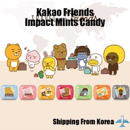 Kakao Friends Impact Mints Candy No Sugar 15g(75T) 7Flavors Peach / Fresh Mint / Strawberry / Honey Melon / Mango / Orange / Strong Mint