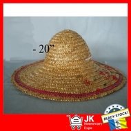 20 Inch Grass Straw Farmer Hat Cap Topi Rumput Jerami Petani Straw hat large agricultural farmers we
