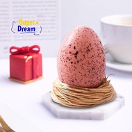 <Dream-t> 3D Egg Candle Silicone Mold 8 Grids Practical Baking Tool for Mousse Chocolate Cake DIY De