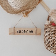 Room Label Hang Decor Wooden Ruby Room Accessories