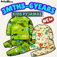 BABYMIRU Baju Tidur Budak Lelaki Perempuan Pyjamas Nightwear Baby Sleepwear Baju Budak Lelaki Kids