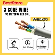 Wayer Elektrik Cable 3Core Wire Flexible Cable 0.5mm 0.75mm 1mm 1.5mm 23/0016 40/0076 70/0076 110/07
