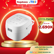 Nồi cơm điện cao tần Nagakawa NAG0140 (1.2L) - 12 chế độ nấu - Giảm tinh bột