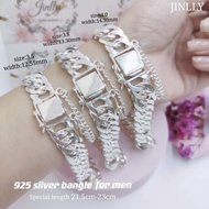 👉925 silver bangle for men  *Gelang tangan Lipan Dunhil Perak sesuai untuk lelaki/925纯银男装手链