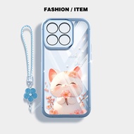 VRQR for Huawei Honor X7D X7C X7B X7A X7 Plus Honor 400 200 Smart 5G 4G Case Cute Smiling Cat with F
