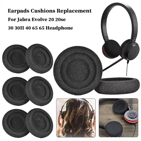 Fashion Sponge Earphone Sleeve Replacement Soft Headphone Earpads Ear Pads for Jabra evolve 20 20se 