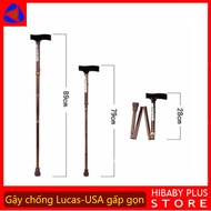 Gậy chống cho người già gay batoong 1 chân. Gậy gấp gọn chống trượt  Lucass USA B27 [Hibaby Plus]