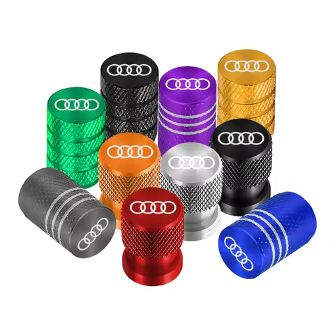 4Pcs Car Valve Cap Aluminum Tire Wheel Air Stem Covers For Audi A3 A1 A4 B9 A5 B7 Q5 Q2 8i TT Mk1 Mk