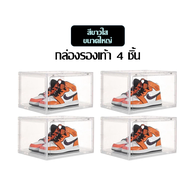 กล่องใส่รองเท้าพลาสติกแข็งสีดำ วัสดุแบบอะคริลิคใส tower shoe box ออกแบบฝาหน้าแม่เหล็ก เก็บวางรองเท้า